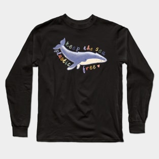 Keep the Sea Plastic Free Whale Long Sleeve T-Shirt